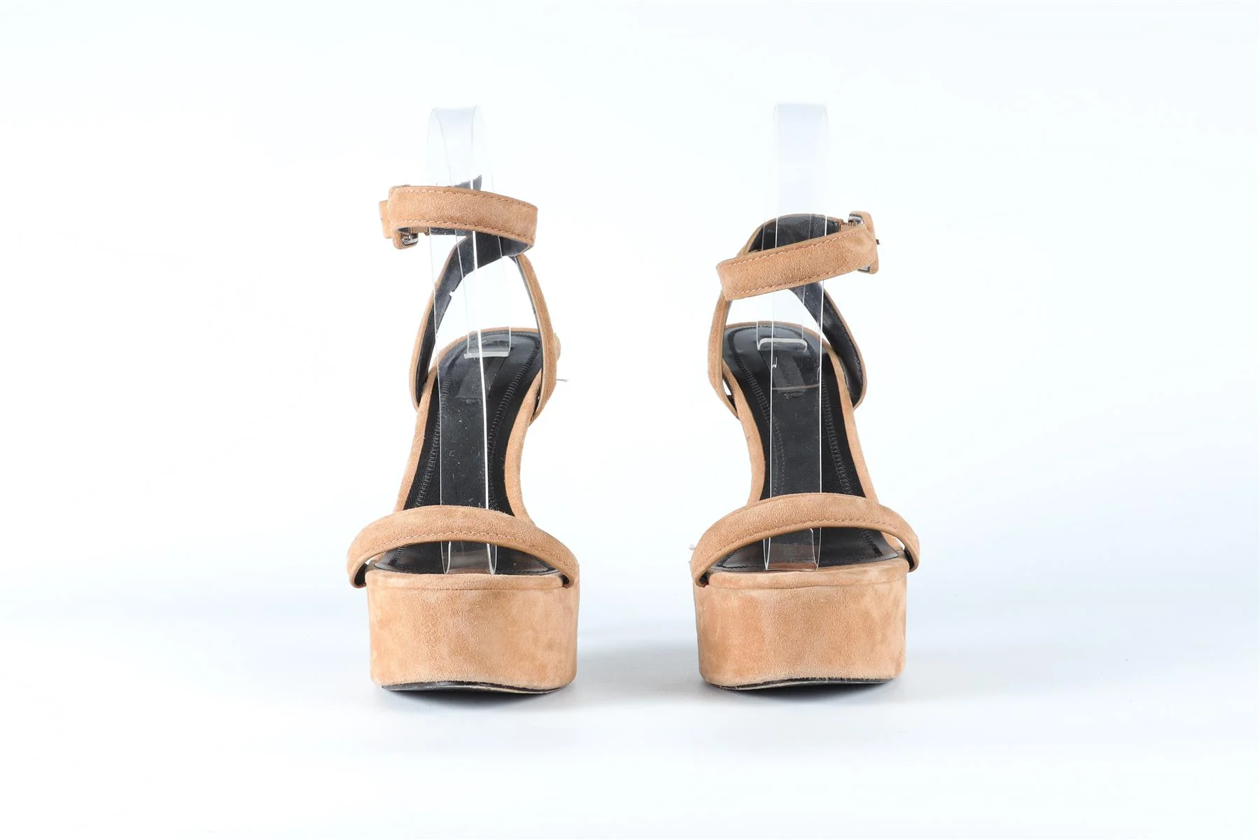 ALEXANDER WANG BROWN SUEDE PLATFORM SANDALS EU 37 UK 4 US 7 - Image 3