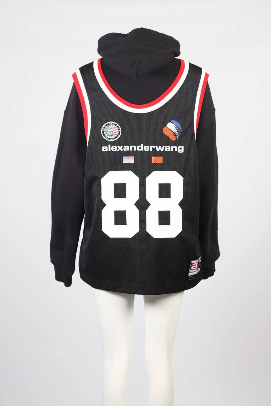 ALEXANDER WANG COTTON BLEND HOODIE LARGE - Image 4