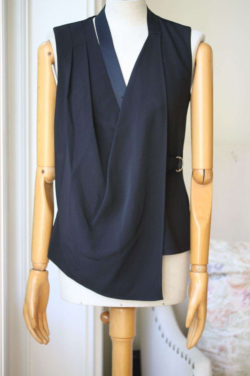 ALEXANDER WANG DRAPED WRAP TOP UK 8 - Image 5