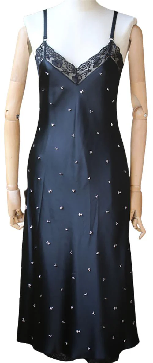 ALEXANDER WANG EMBELLISHED SATIN SLIP DRESS US 2 UK 6 - Image 2