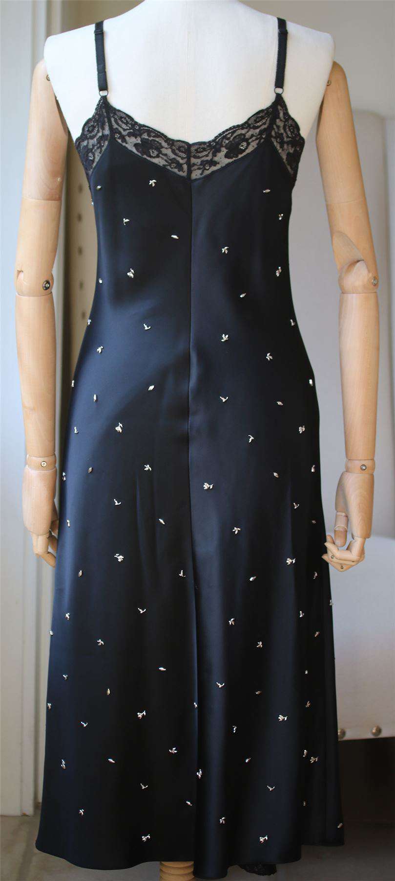 ALEXANDER WANG EMBELLISHED SATIN SLIP DRESS US 2 UK 6 - Image 5