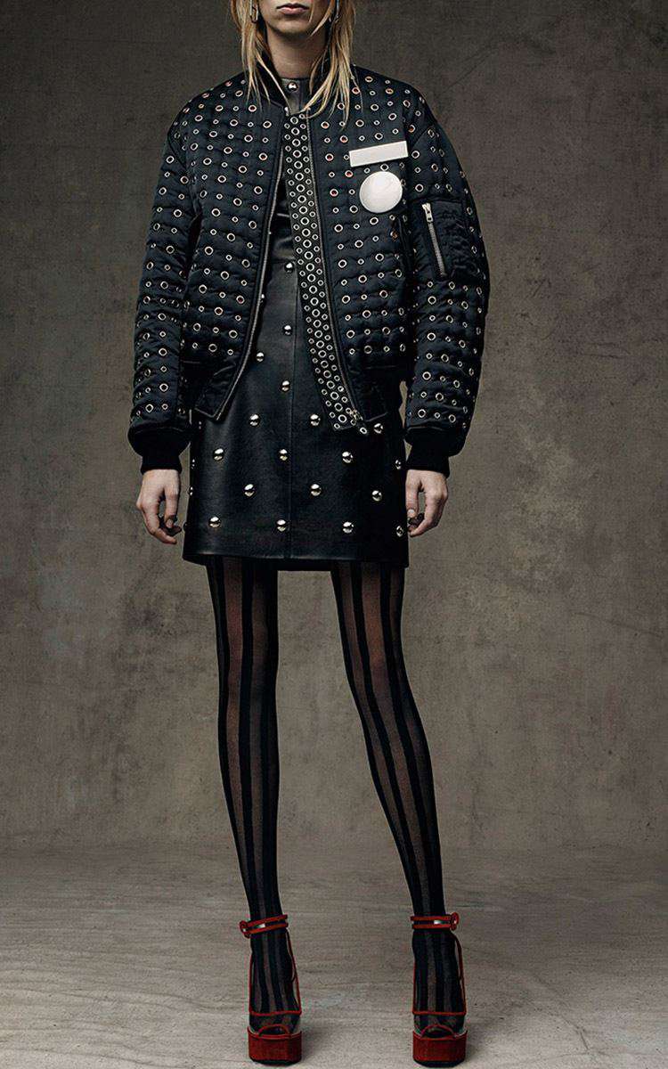 ALEXANDER WANG GROMMETED TWILL BOMBER JACKET MEDIUM - Image 2