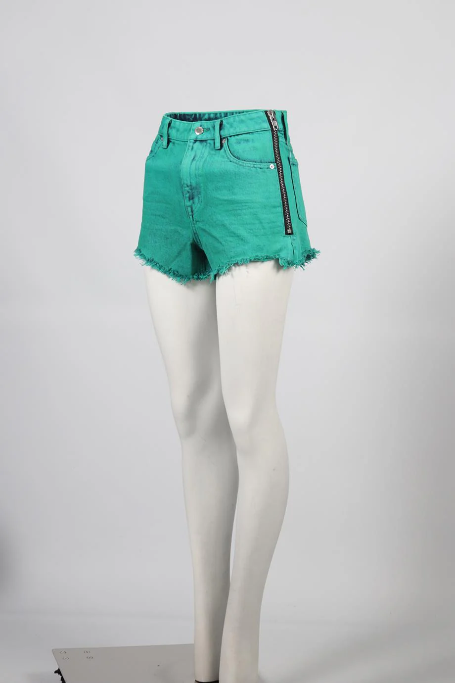 ALEXANDER WANG HIGH RISE DENIM SHORTS W26 UK 8 - Image 3