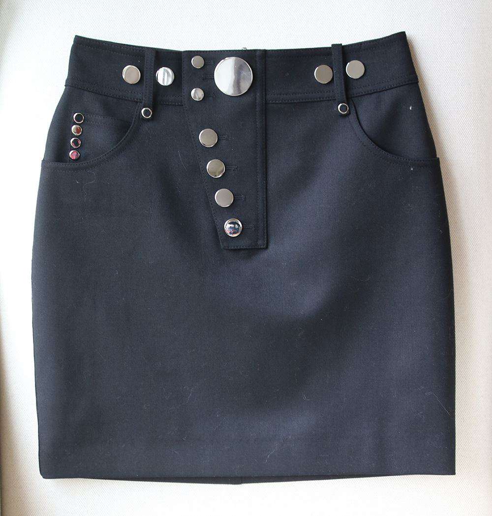 ALEXANDER WANG HIGH-WAISTED STUDDED MINI SKIRT US 2 UK 6 - Image 4