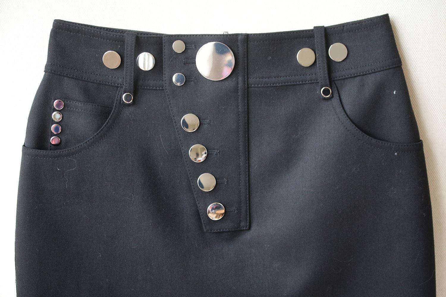 ALEXANDER WANG HIGH-WAISTED STUDDED MINI SKIRT US 2 UK 6 - Image 5