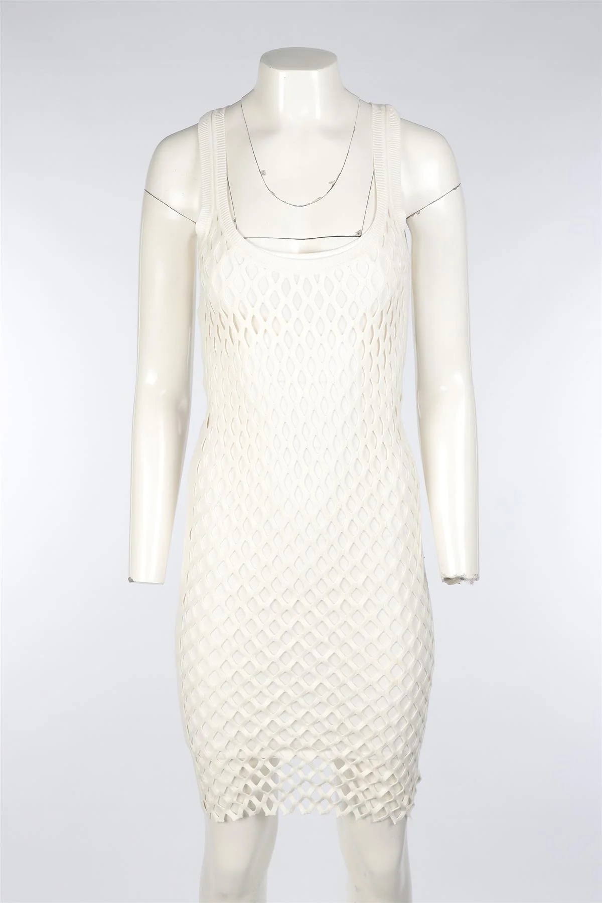 ALEXANDER WANG IVORY KNIT MIDI DRESS XS/SMALL - Image 2