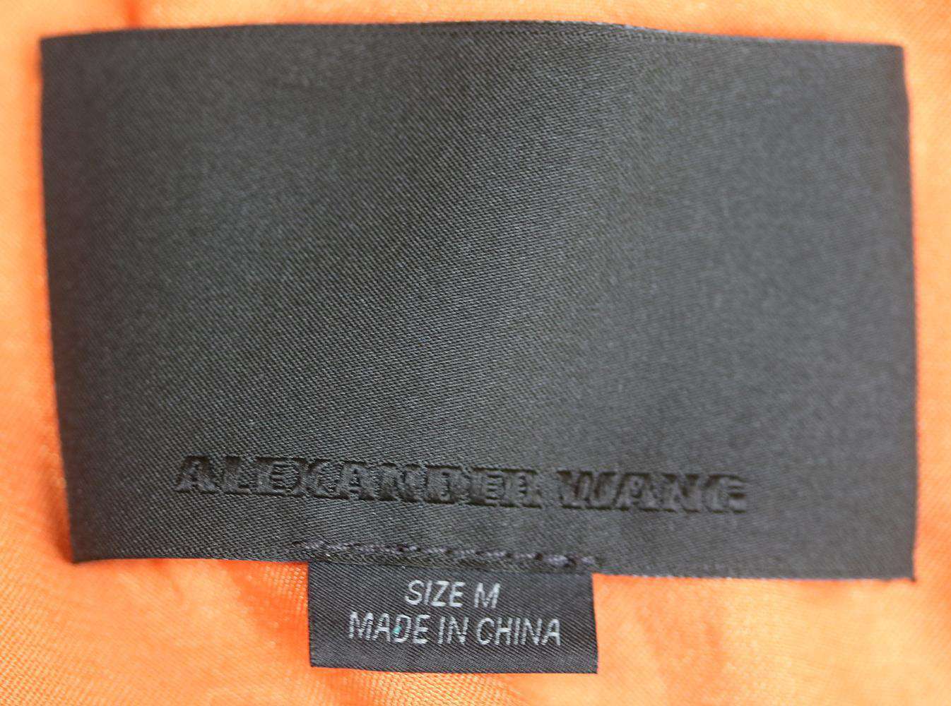 ALEXANDER WANG LEATHER TRIMMED EYELET EMBELLISHED BOMBER JACKET MEDIUM - Image 5