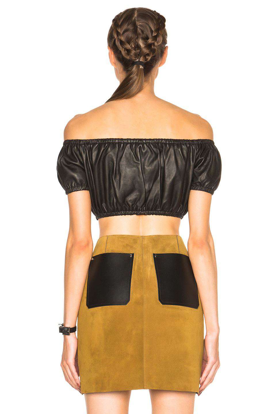 ALEXANDER WANG OFF-THE-SHOULDER CROP TOP SMALL - Image 2
