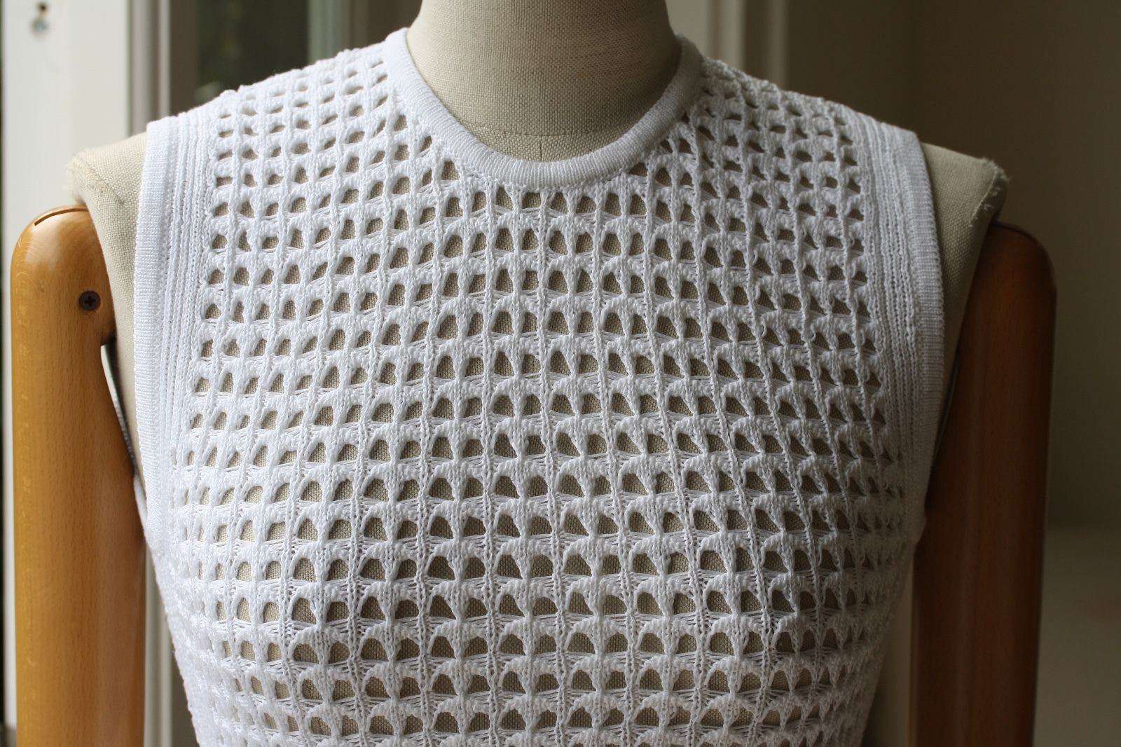 ALEXANDER WANG PEROXIDE CROCHET KNIT TANK TOP SMALL - Image 4