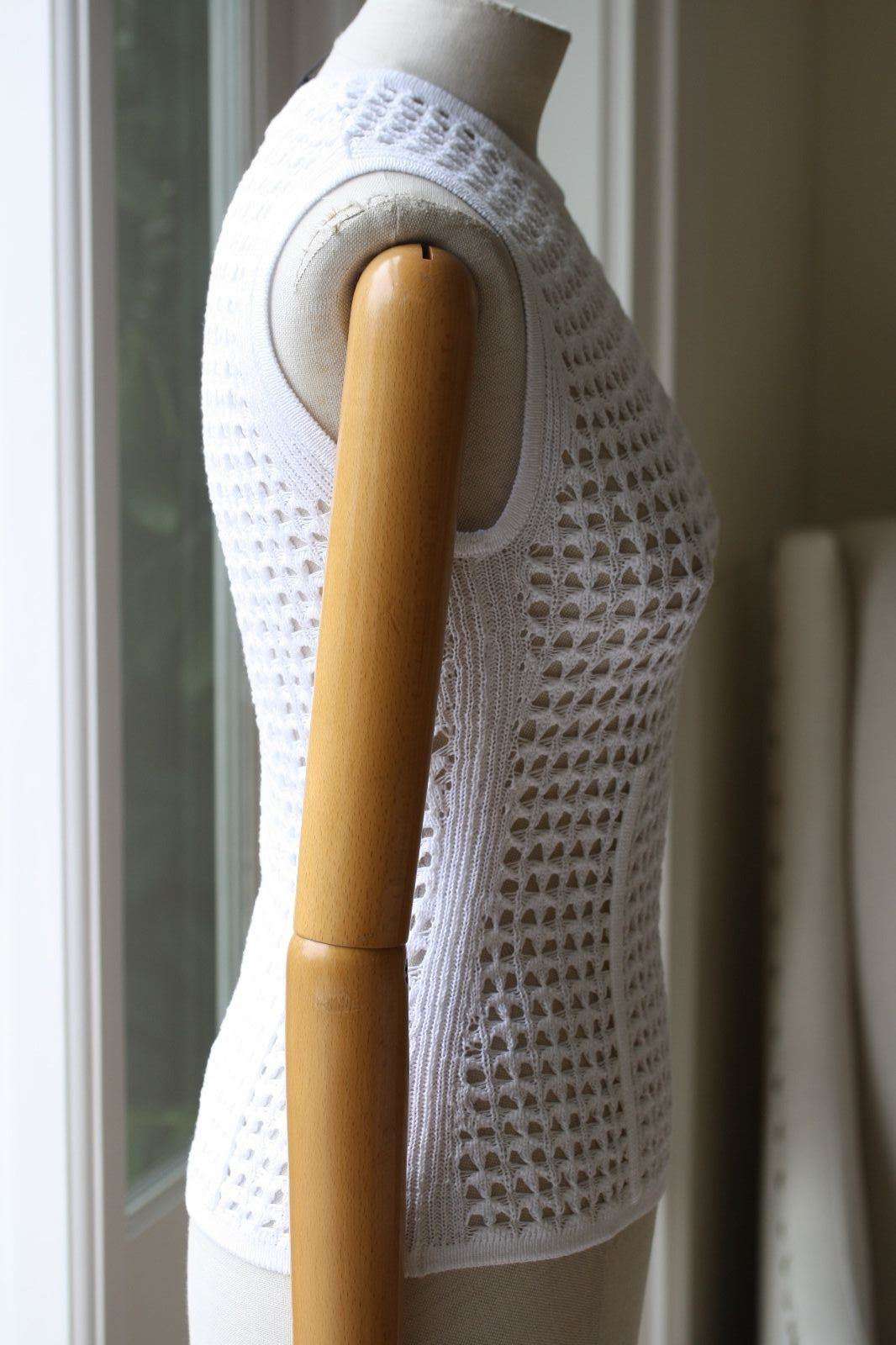 ALEXANDER WANG PEROXIDE CROCHET KNIT TANK TOP SMALL - Image 7