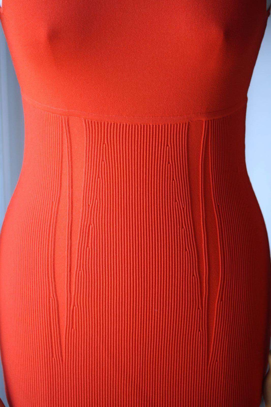 ALEXANDER WANG RED TUBULAR STRIPE TANK DRESS XS - Image 7