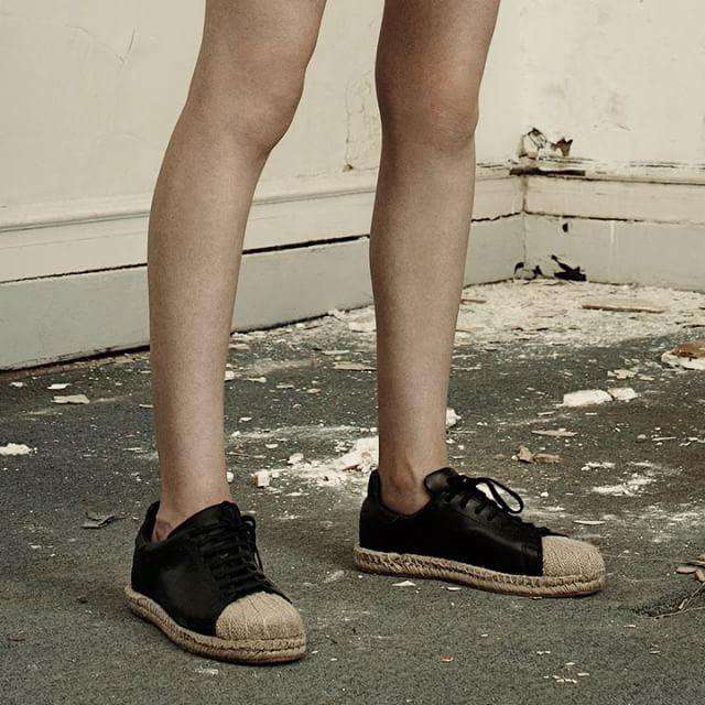 ALEXANDER WANG RIAN ESPADRILLE LEATHER SNEAKERS EU 40 UK 7 US 10 - Image 9