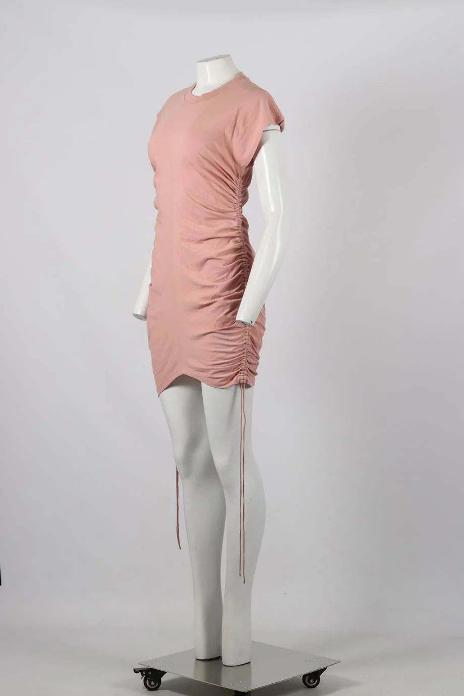 ALEXANDER WANG RUCHED COTTON MINI DRESS SMALL - Image 3