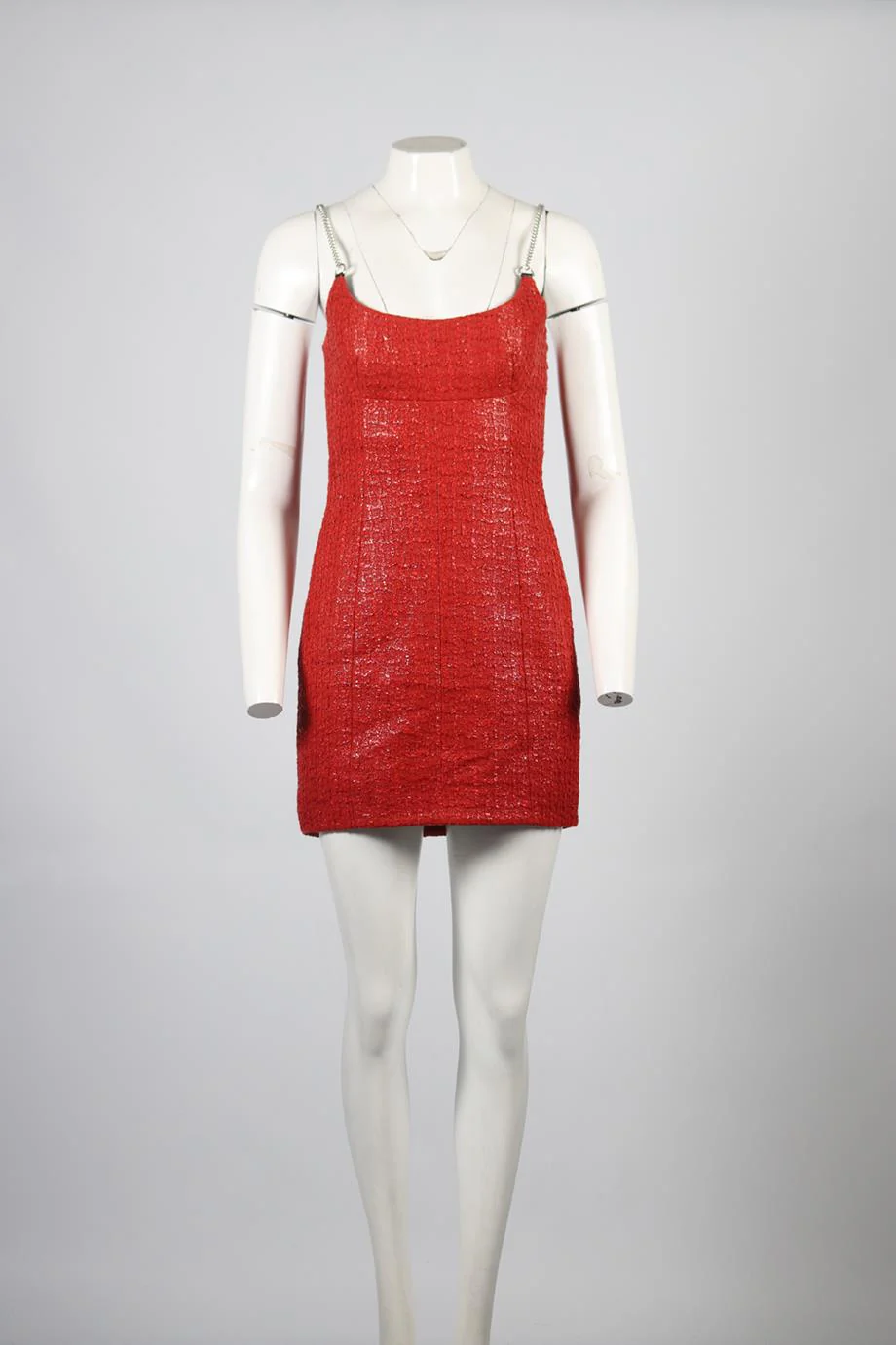 ALEXANDER WANG TWEED COTTON BLEND MINI DRESS US 4 UK 8 - Image 2