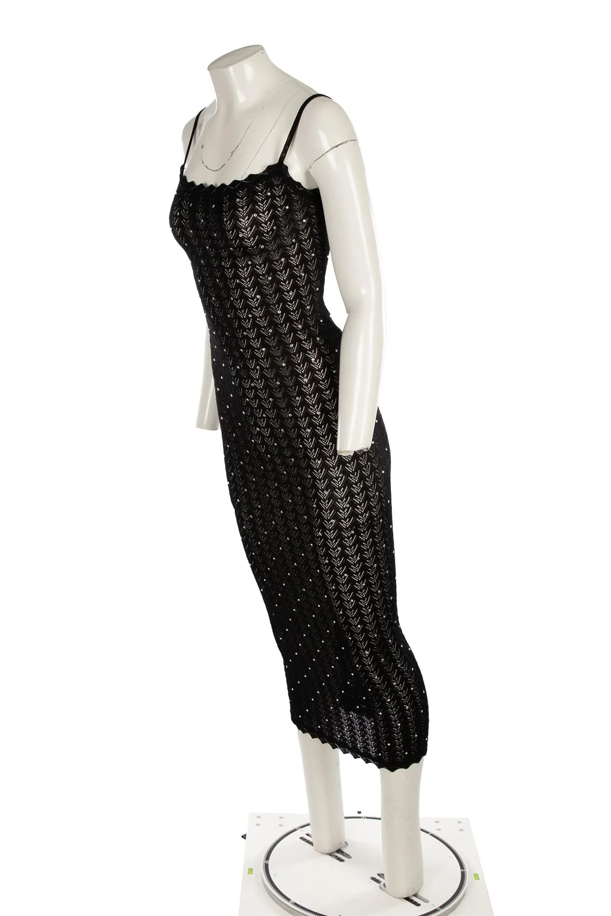 ALEXANDRA RICH BLACK MESH MAXI DRESS IT 40 UK 8 - Image 3