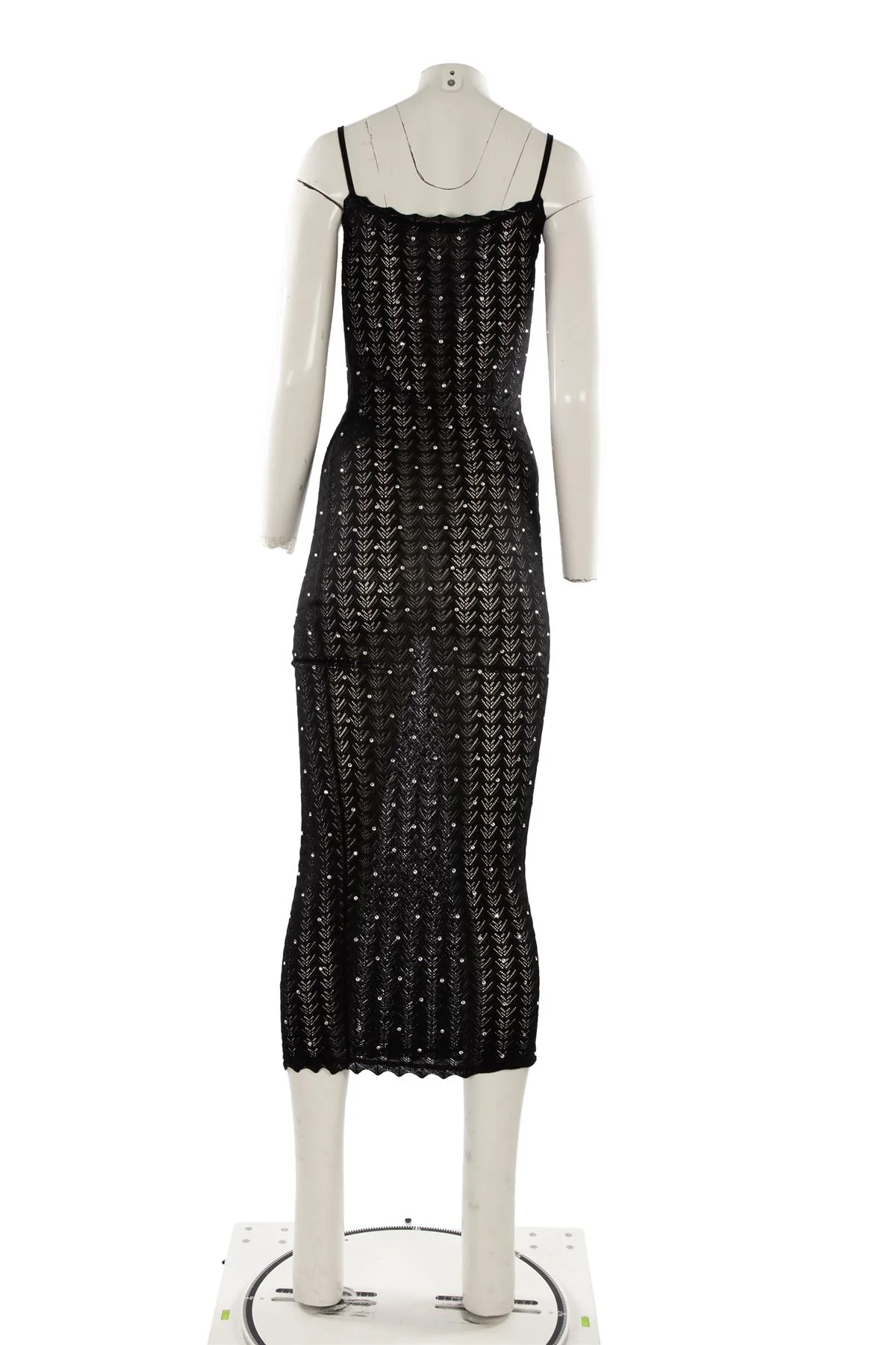 ALEXANDRA RICH BLACK MESH MAXI DRESS IT 40 UK 8 - Image 4