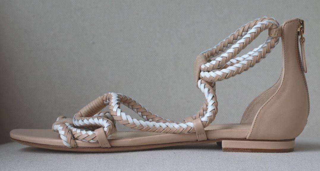 ALEXANDRE BIRMAN BRAIDED TWO TONE FLAT SANDALS EU 38 UK 5 - Image 3