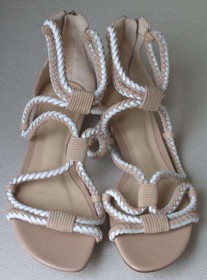 ALEXANDRE BIRMAN BRAIDED TWO TONE FLAT SANDALS EU 38 UK 5 - Image 4