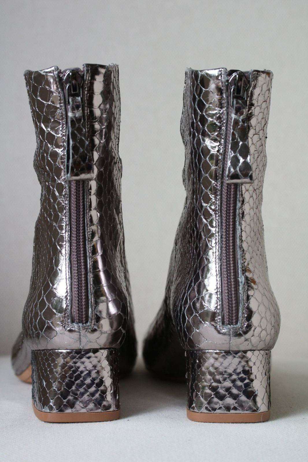 ALEXANDRE BIRMAN PYTHON LEATHER ANKLE BOOTS EU 38 UK 5 US 8 - Image 3