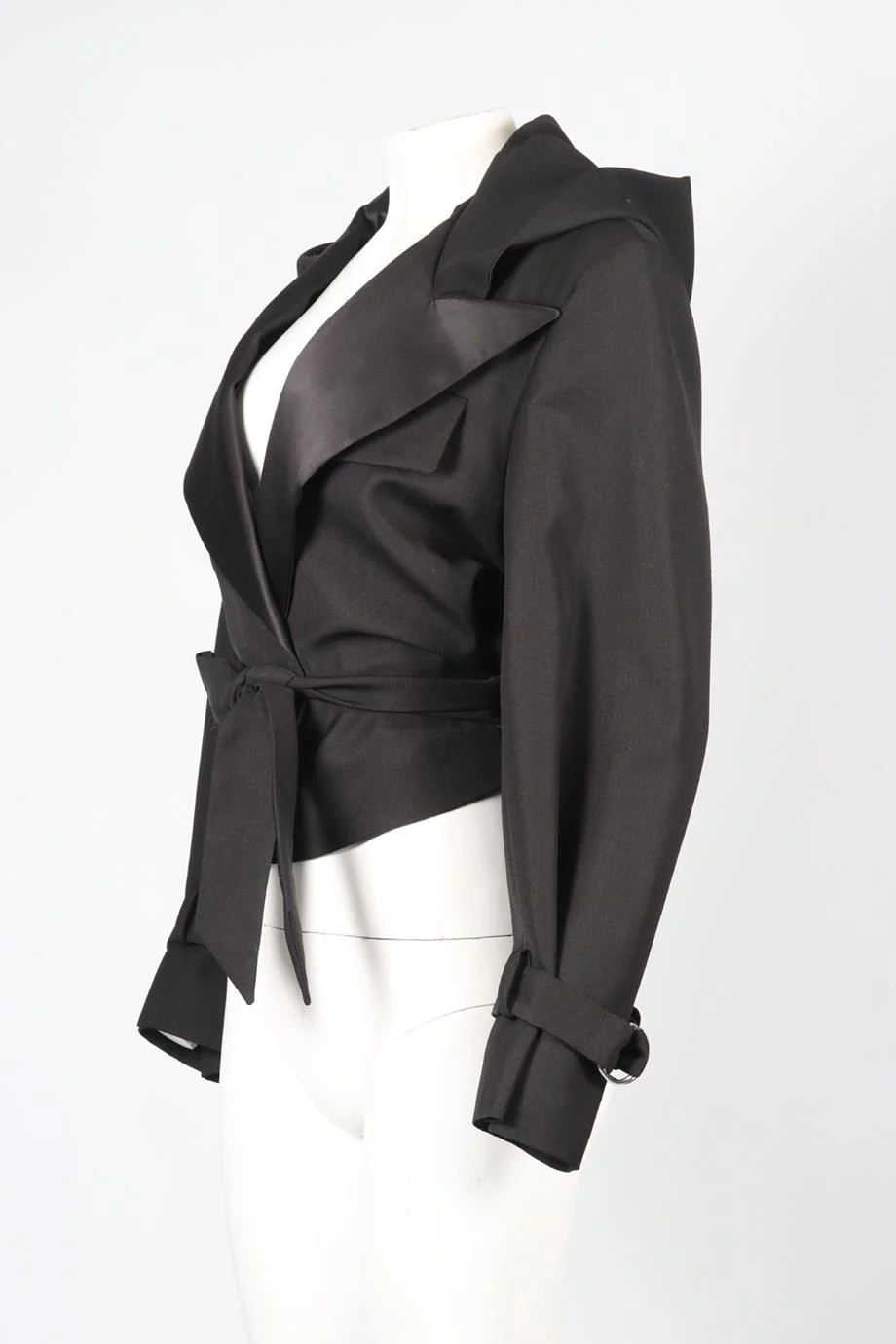 ALEXANDRE VAUTHIER 2023 BELTED WOOL BLEND JACKET FR 38 UK 10 - Image 3