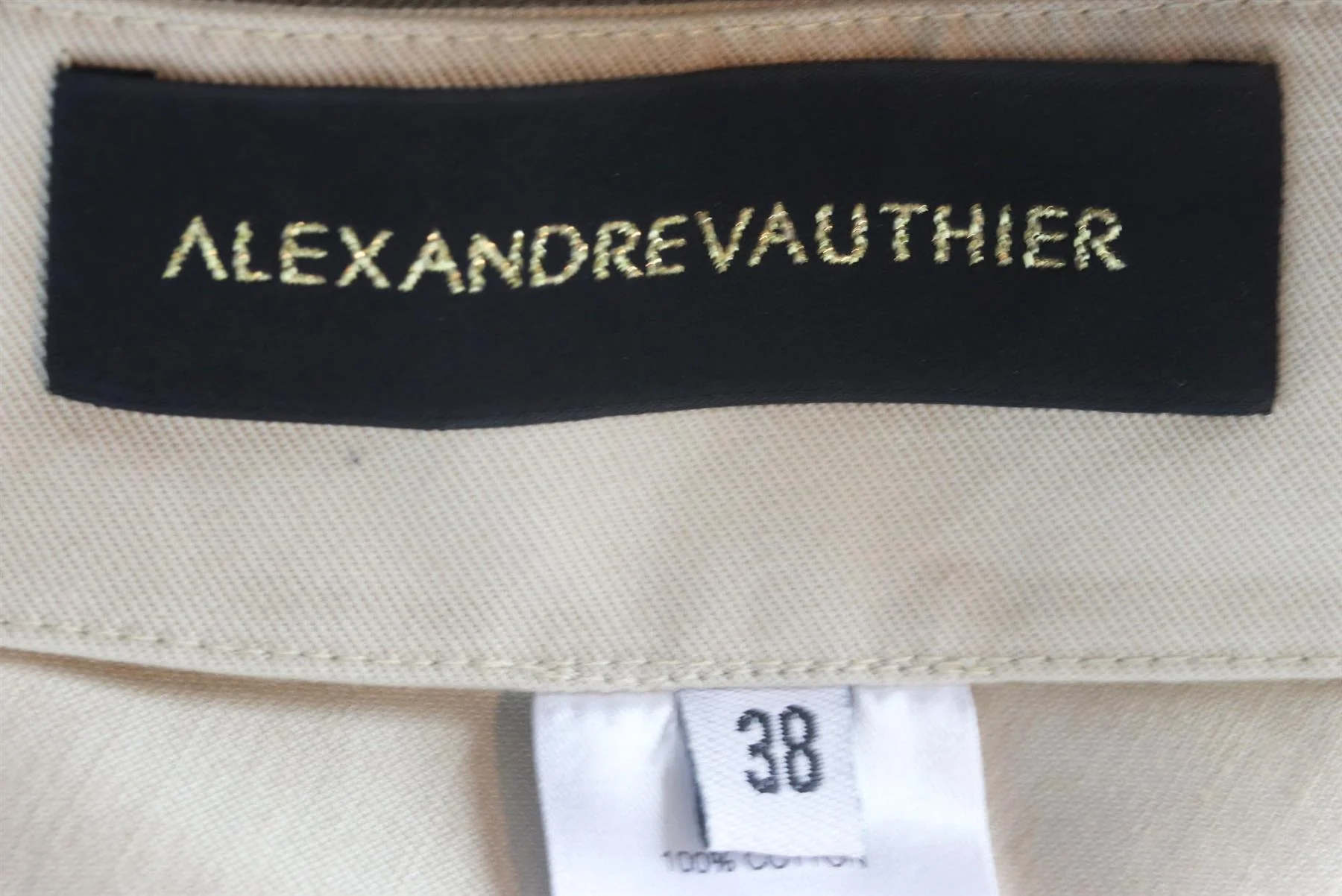 ALEXANDRE VAUTHIER ASYMMETRIC WRAP EFFECT COTTON TWILL MINI SKIRT FR 38 UK 10 - Image 5