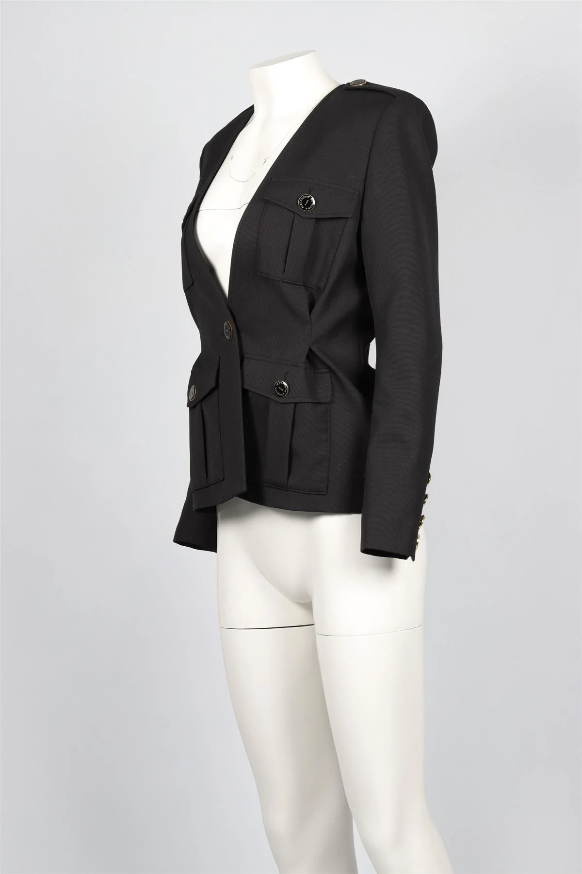 ALEXANDRE VAUTHIER BLACK WOOL JACKET FR 36 UK 8 - Image 3