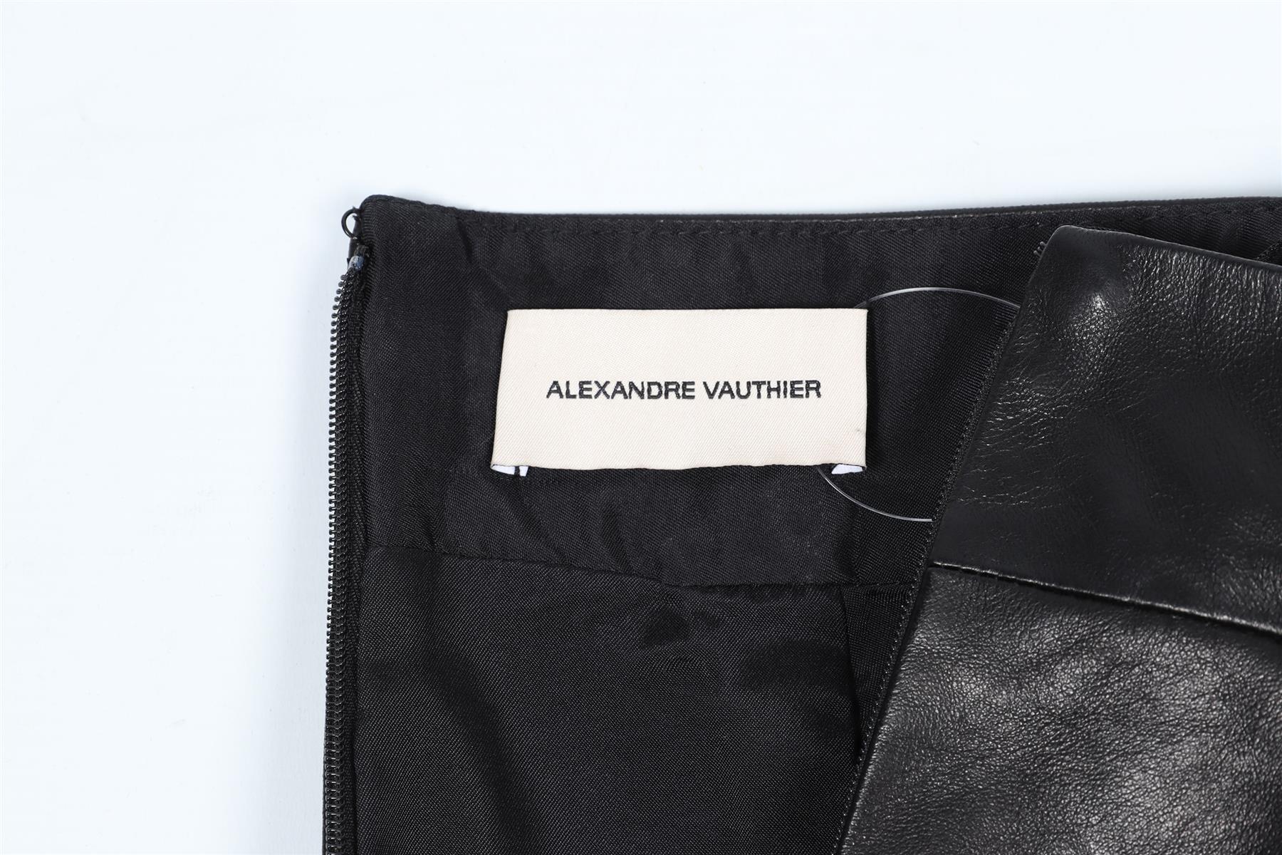 ALEXANDRE VAUTHIER CRYSTAL AND LEATHER MINI SKIRT IT 36 UK 4 - Image 7