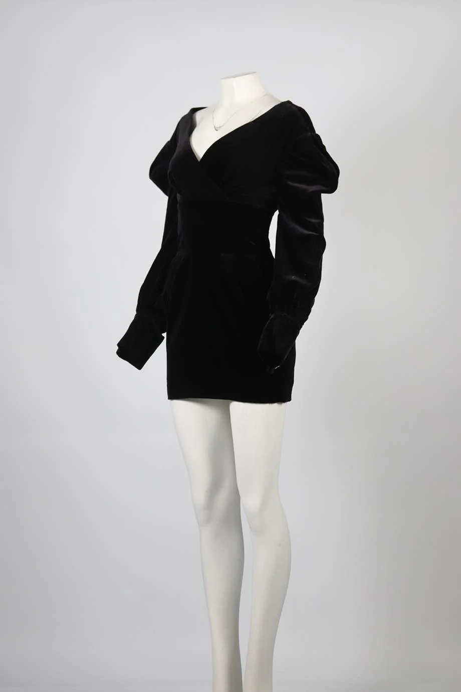 ALEXANDRE VAUTHIER CRYSTAL AND VELVET MINI DRESS FR 36 UK 8 - Image 3