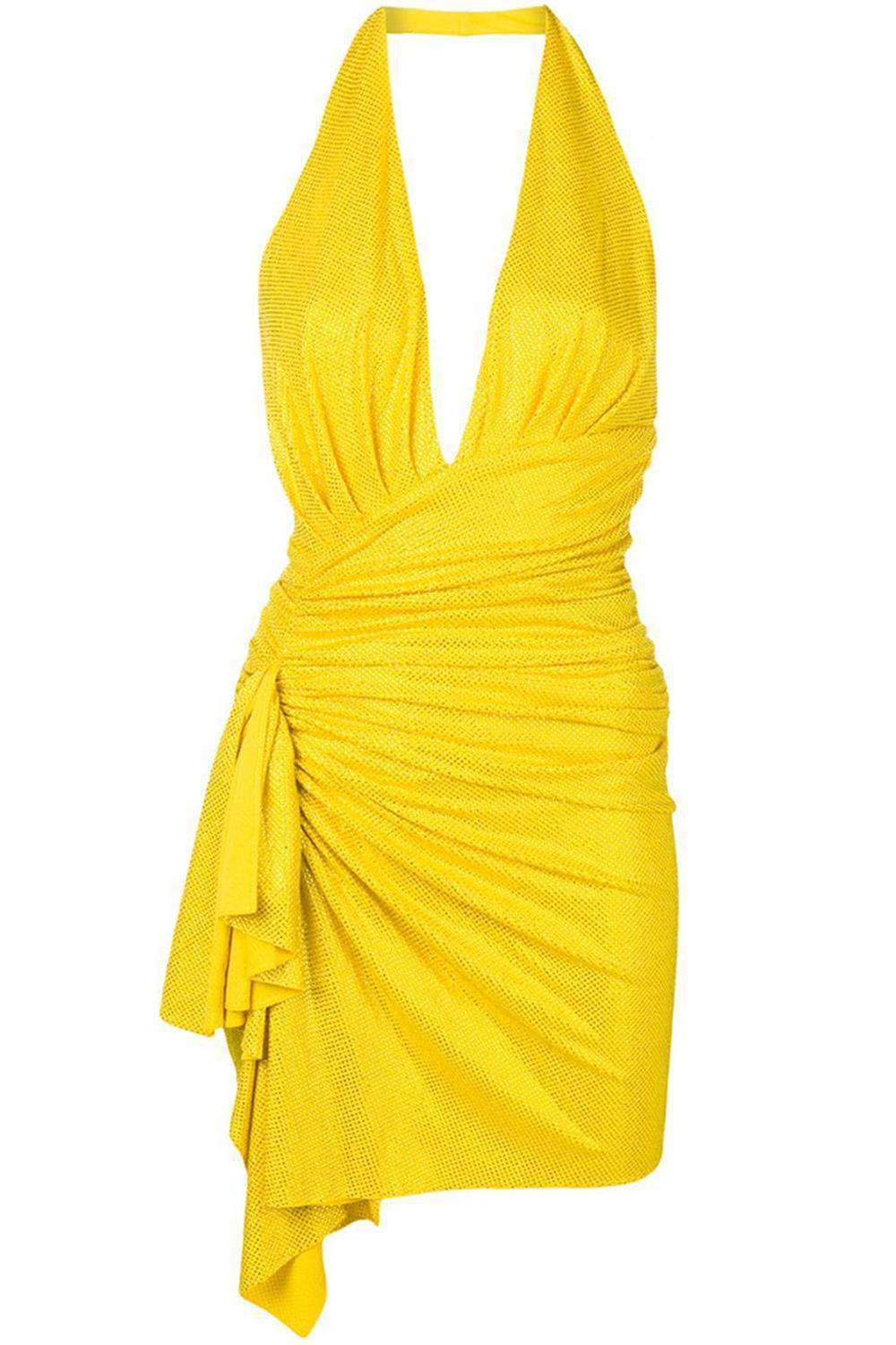 ALEXANDRE VAUTHIER CRYSTAL EMBELLISHED HALTER MINI DRESS IT 38 UK 6 - Image 2
