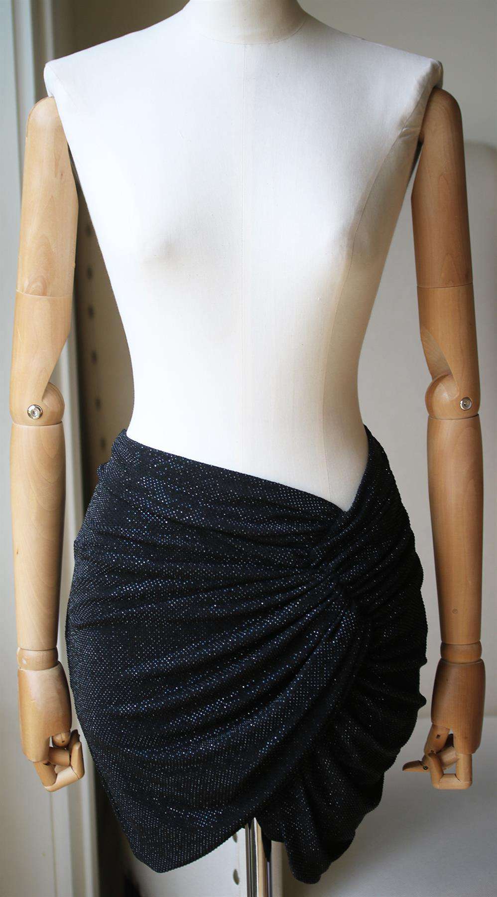 ALEXANDRE VAUTHIER CRYSTAL EMBELLISHED STRETCH JERSEY MINI SKIRT IT 38 UK 6 - Image 2