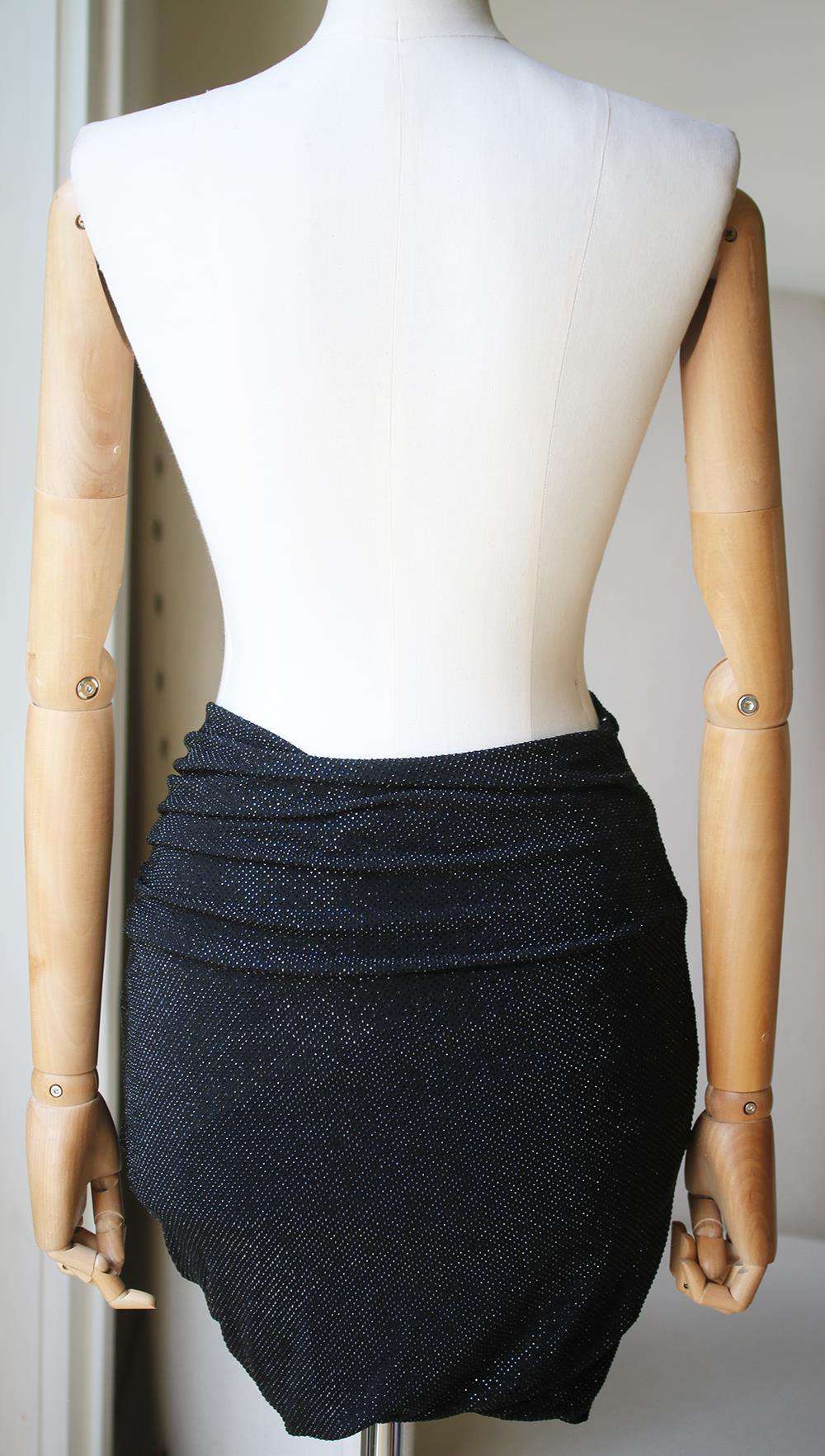 ALEXANDRE VAUTHIER CRYSTAL EMBELLISHED STRETCH JERSEY MINI SKIRT IT 38 UK 6 - Image 4