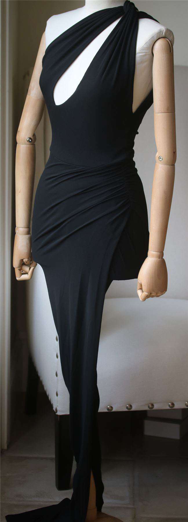 ALEXANDRE VAUTHIER CUTOUT ONE SHOULDER LONG DRESS FR 34 UK 6 - Image 2