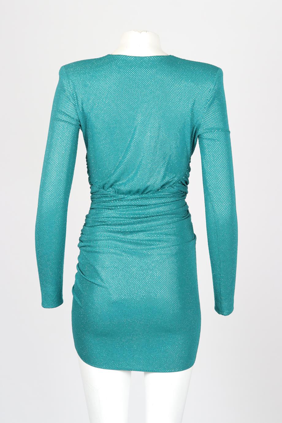 ALEXANDRE VAUTHIER EMBELLISHED STRETCH JERSEY MINI DRESS FR 34 UK 6 - Image 4