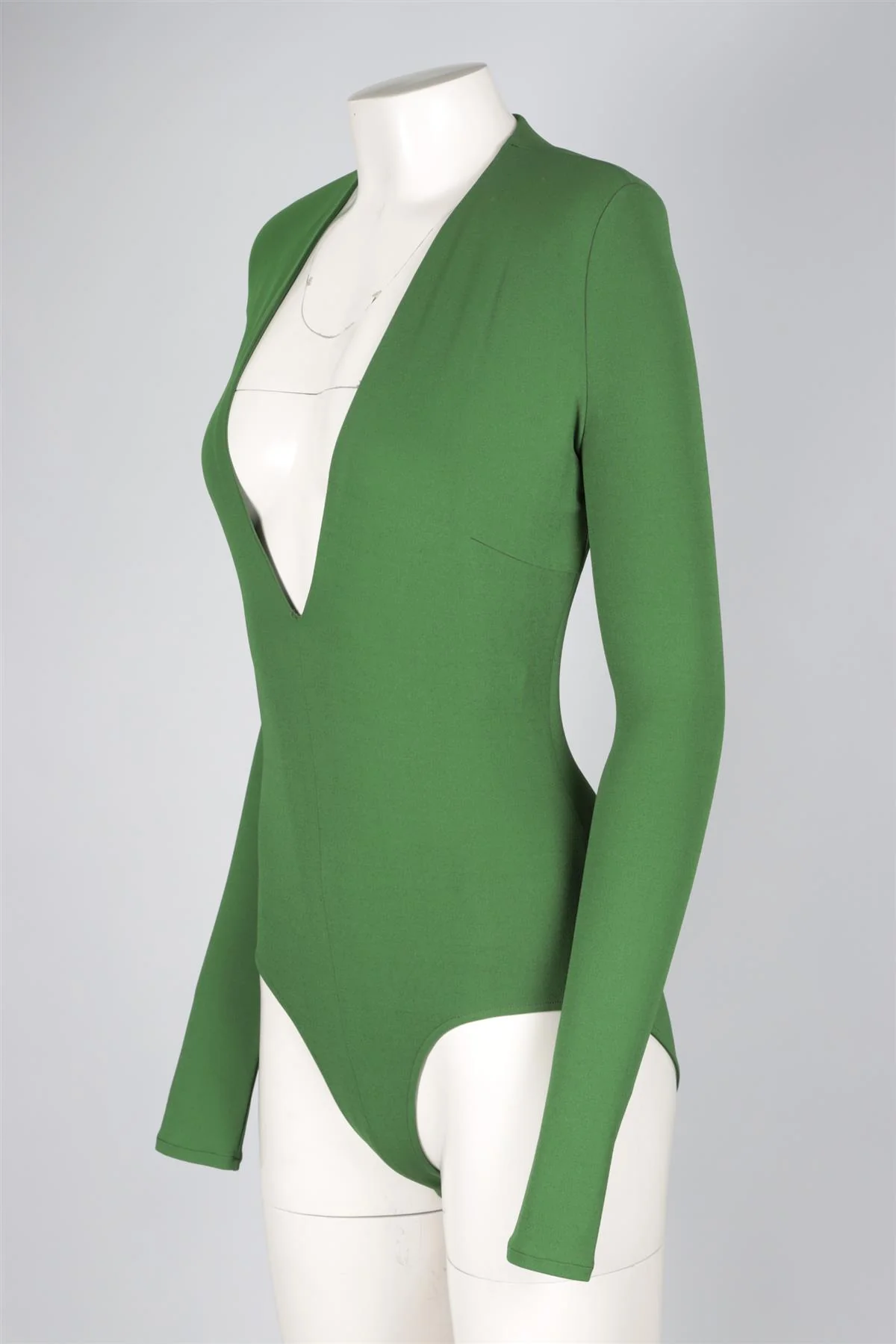 ALEXANDRE VAUTHIER GREEN JERSEY BODYSUIT FR 38 UK 10 - Image 3