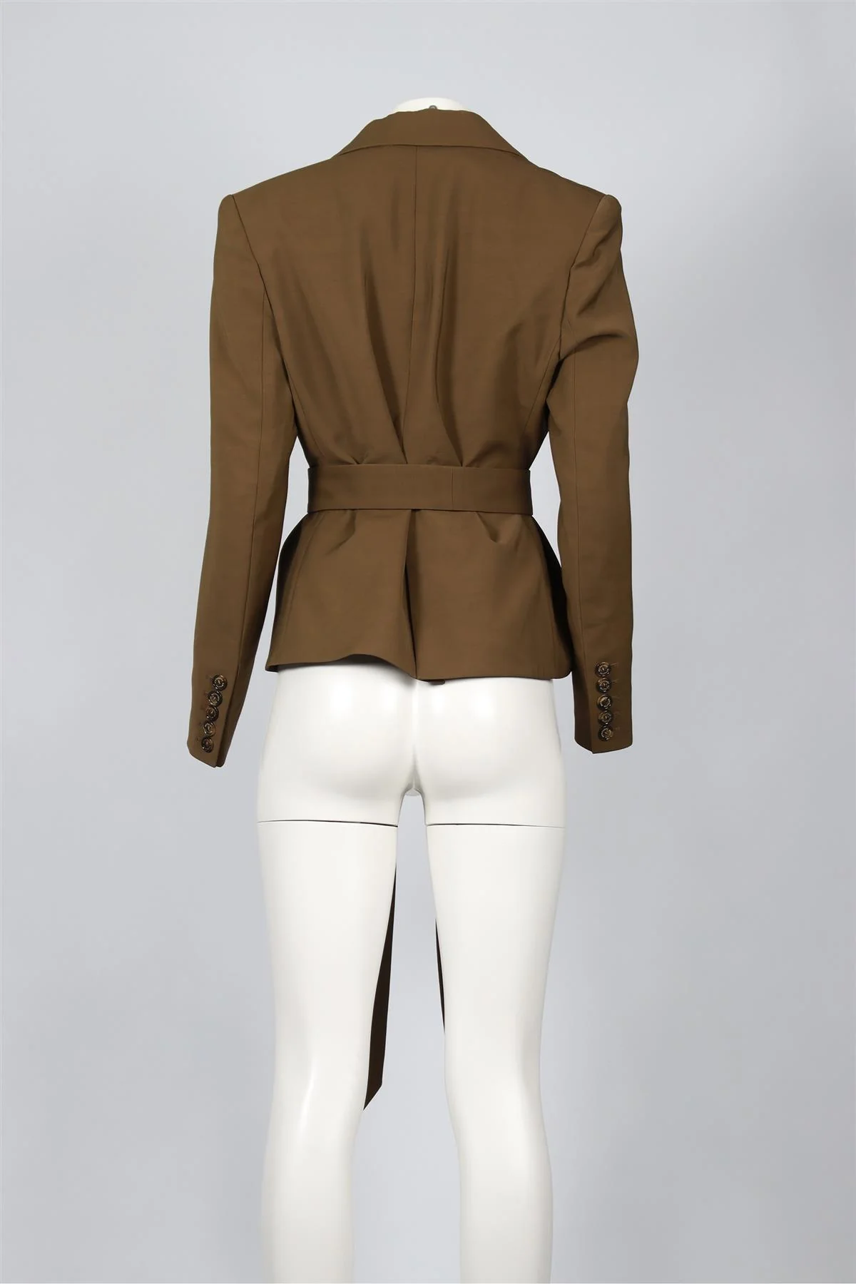 ALEXANDRE VAUTHIER GREEN WOOL BLEND BLAZER FR 36 UK 8 - Image 4