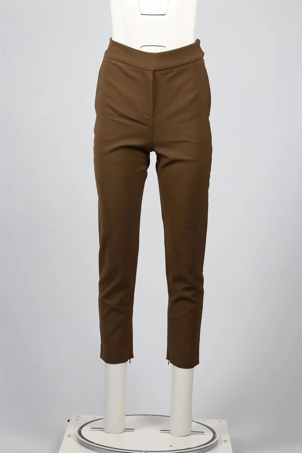 ALEXANDRE VAUTHIER GREEN WOOL BLEND STRAIGHT LEG PANTS FR 36 UK 8 - Image 2
