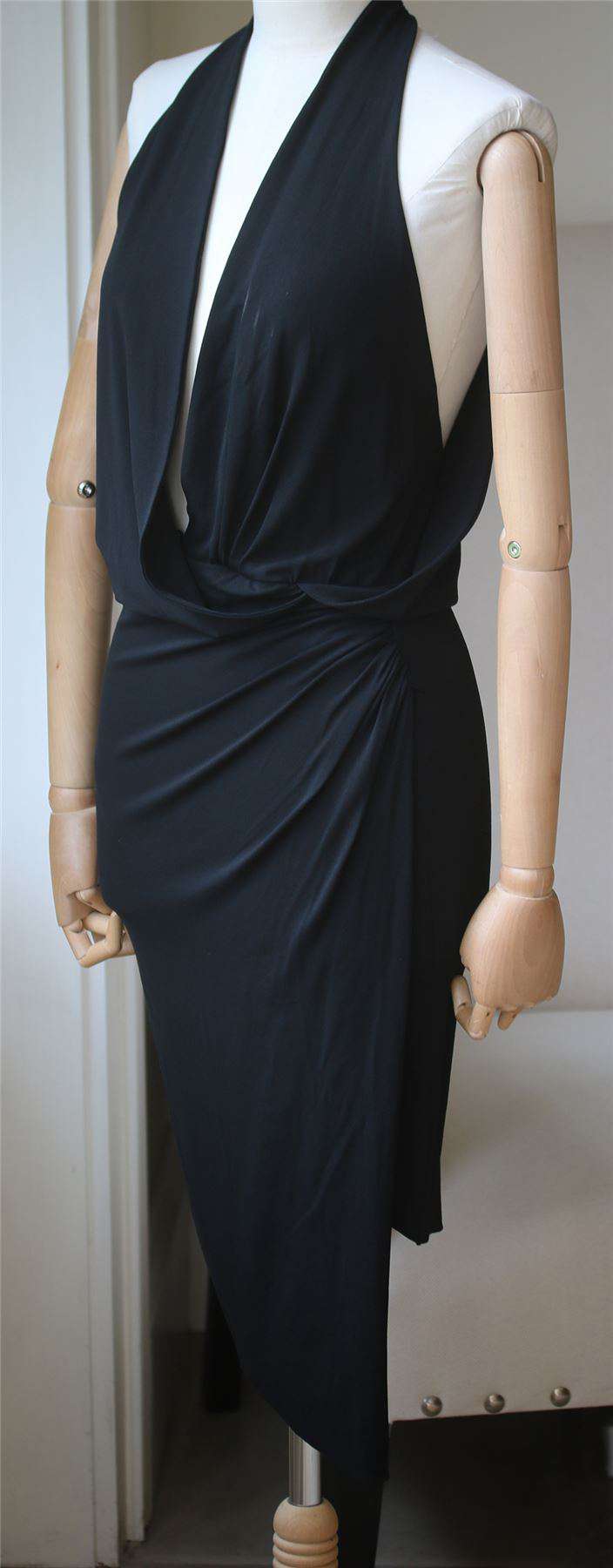 ALEXANDRE VAUTHIER STRETCH JERSEY SLEEVELESS WRAP DRESS FR 36 UK 8 - Image 2