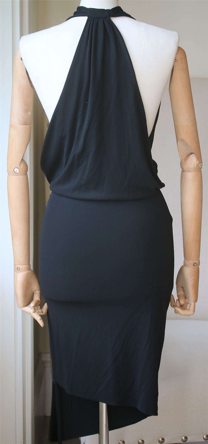 ALEXANDRE VAUTHIER STRETCH JERSEY SLEEVELESS WRAP DRESS FR 36 UK 8 - Image 3