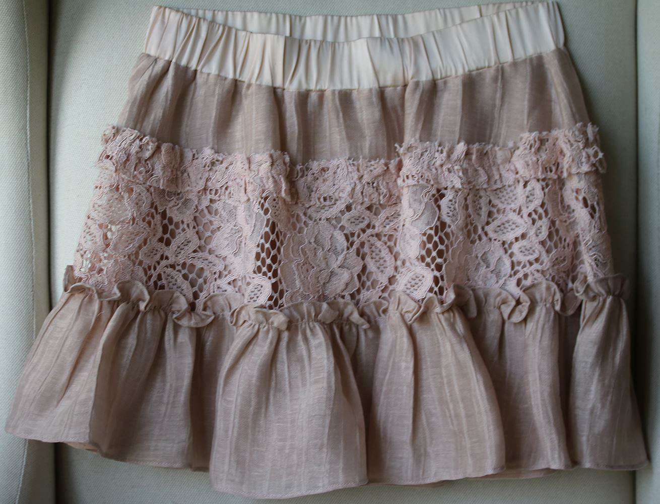 ALEXIS MALLORY LACE INSET MINI SKIRT MEDIUM - Image 2
