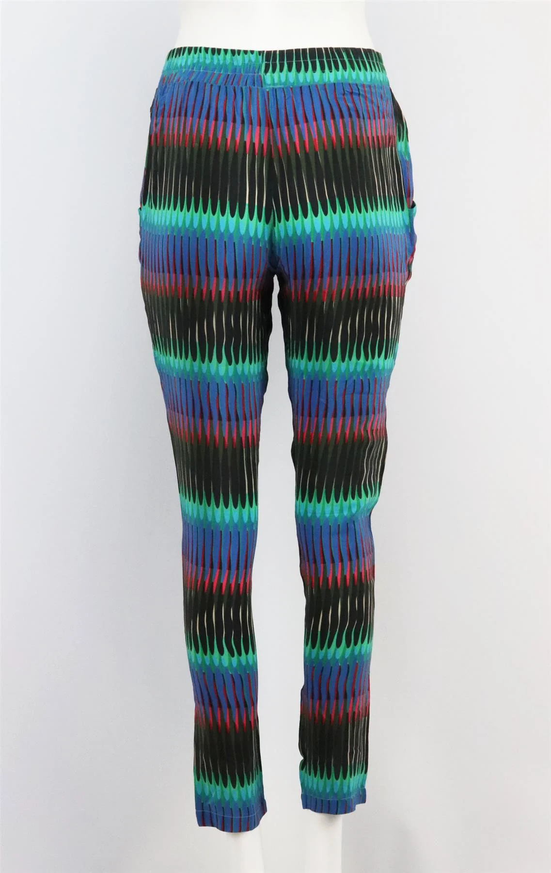 ALEXIS PRINTED WASHED SILK PANTS SIZE XSMALL - Image 4