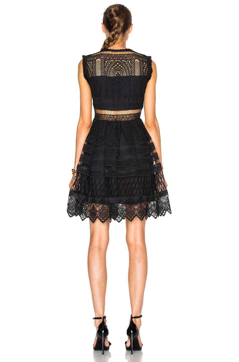 ALEXIS SAGE CROCHET EMBROIDERED DRESS MEDIUM - Image 2