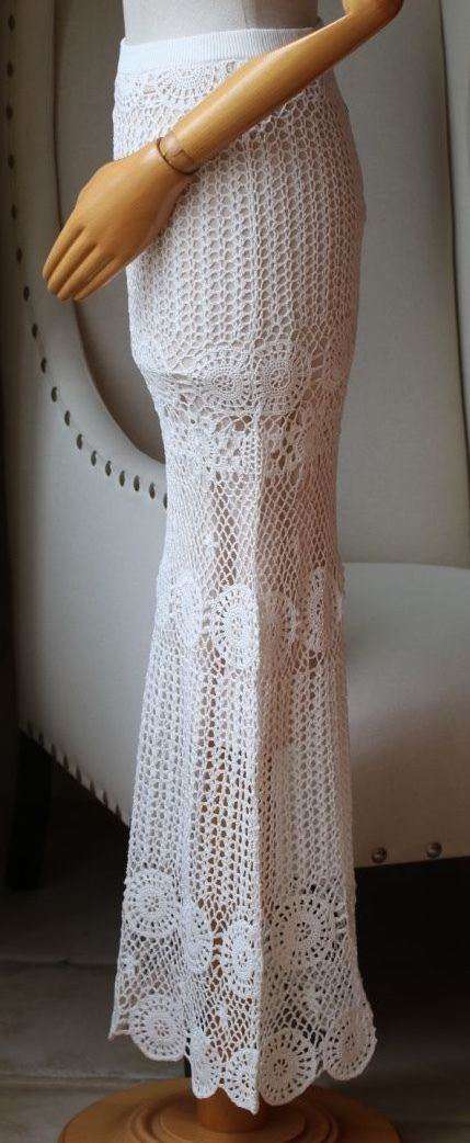 ALICE AND OLIVIA GRISELDA CROCHET MAXI SKIRT SMALL - Image 11