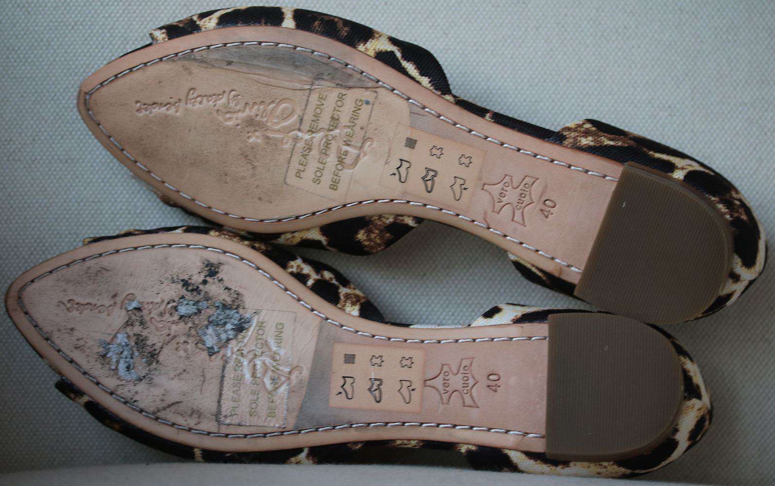 ALICE AND OLIVIA HARRIS LEOPARD PRINT PEEP TOE FLATS EU 40 UK 7 US 10 - Image 5