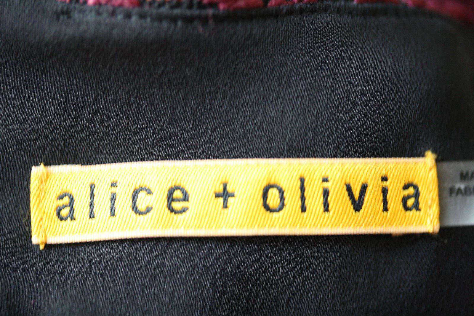 ALICE AND OLIVIA MARCH RED LACE OPEN BACK DRESS US 10 UK 14 - Image 7