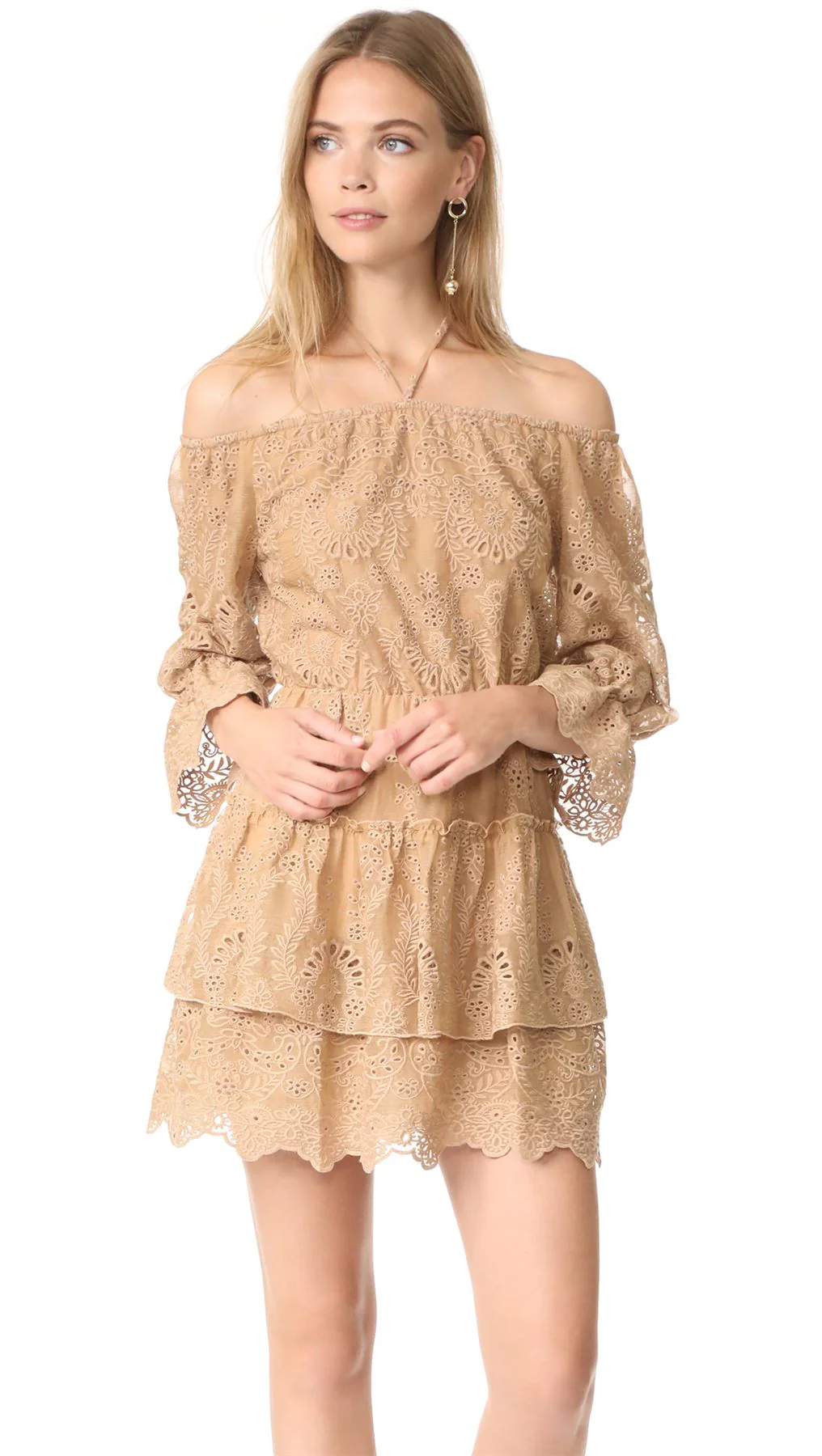 ALICE AND OLIVIA WAYLON OFF THE SHOULDER DRESS US 8 UK 12 - Image 8