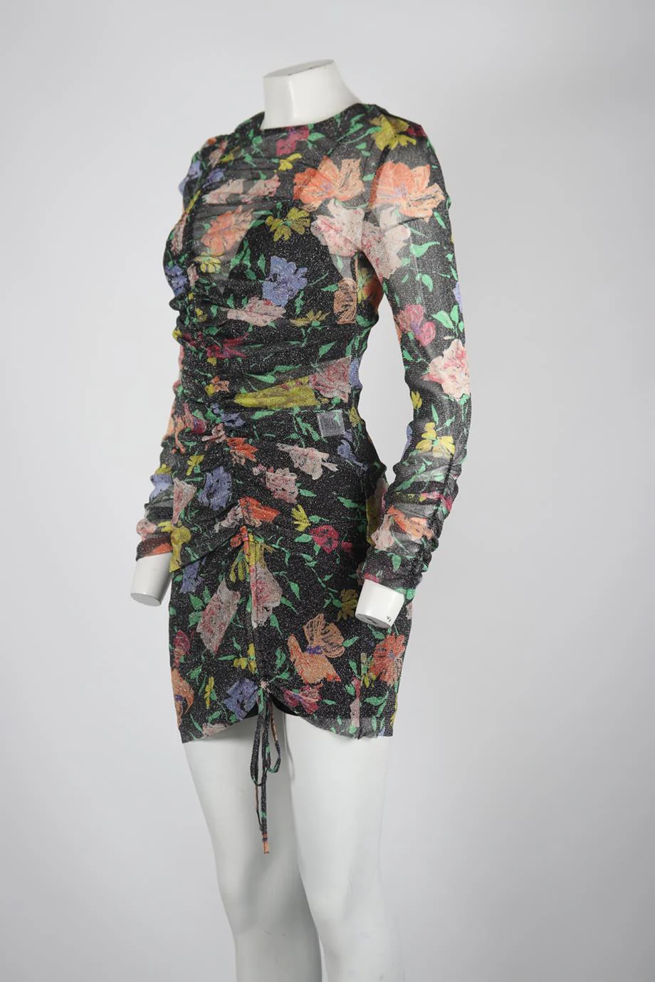 ALICE MCCALL FLORAL PRINT MESH MINI DRESS AU 8 UK 8 - Image 3