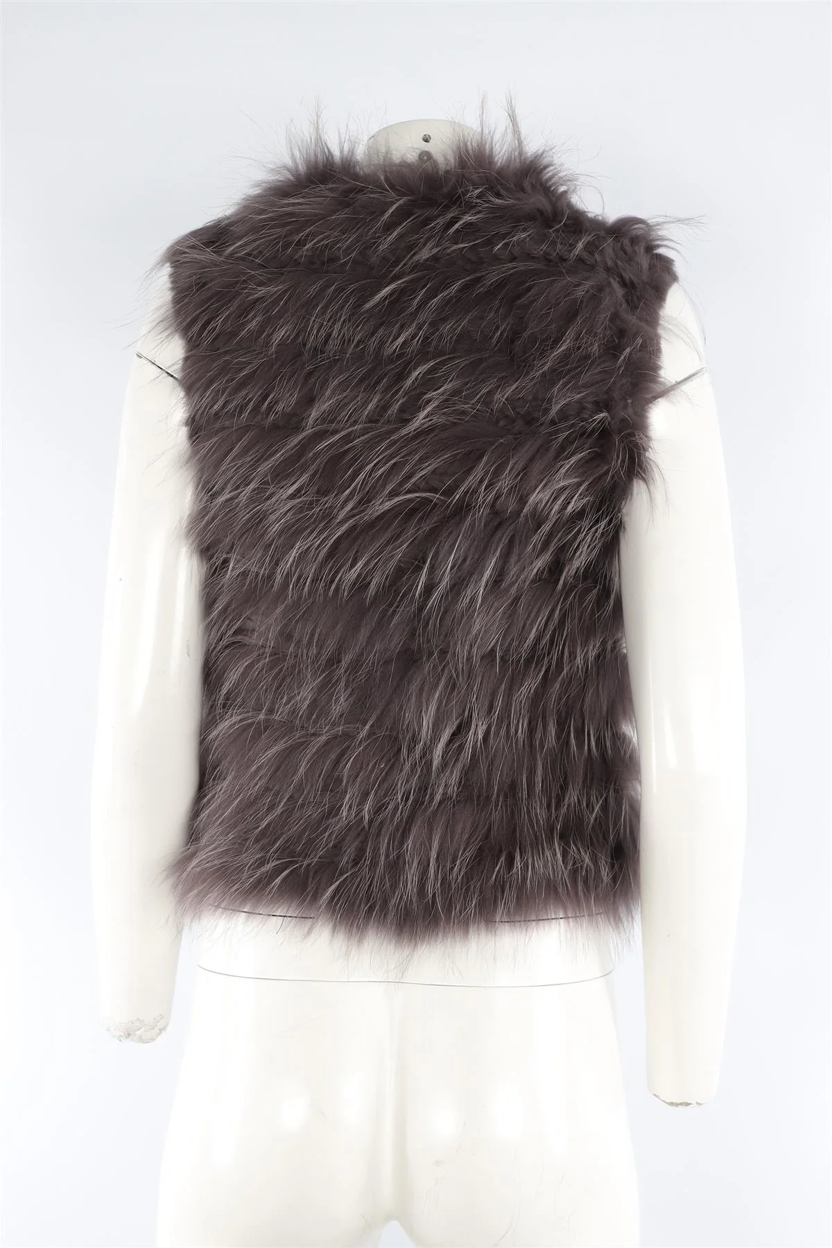 ALICE + OLIVIA GREY RABBIT FUR GILET ONE SIZE - Image 4