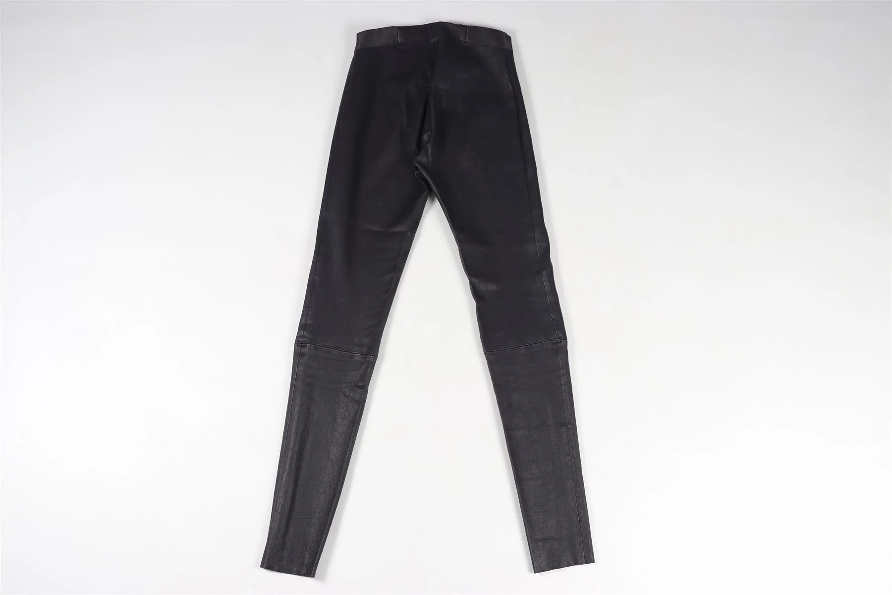 ALICE + OLIVIA NAVY LEATHER LEGGINGS UK 4 - Image 4