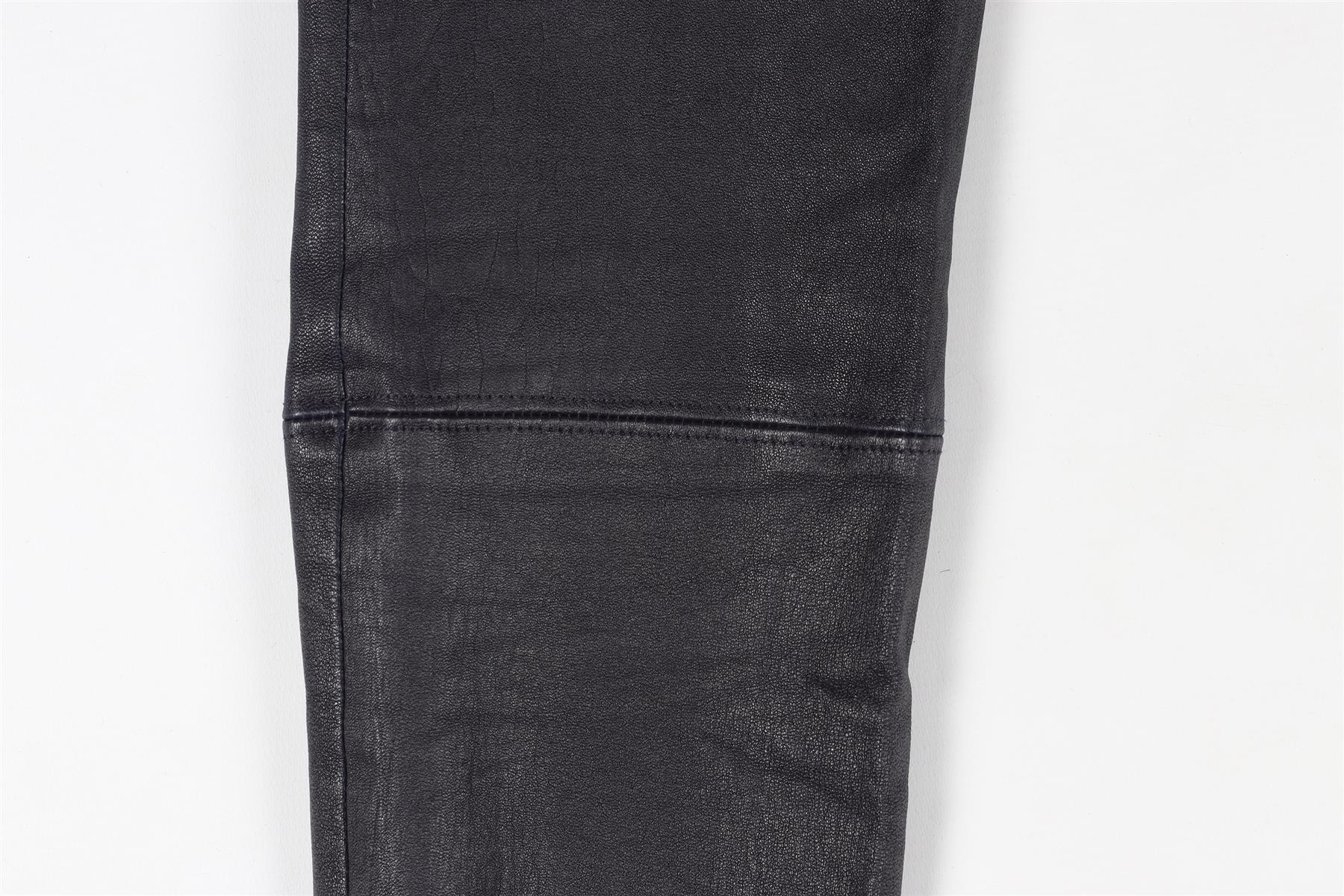 ALICE + OLIVIA NAVY LEATHER LEGGINGS UK 4 - Image 5