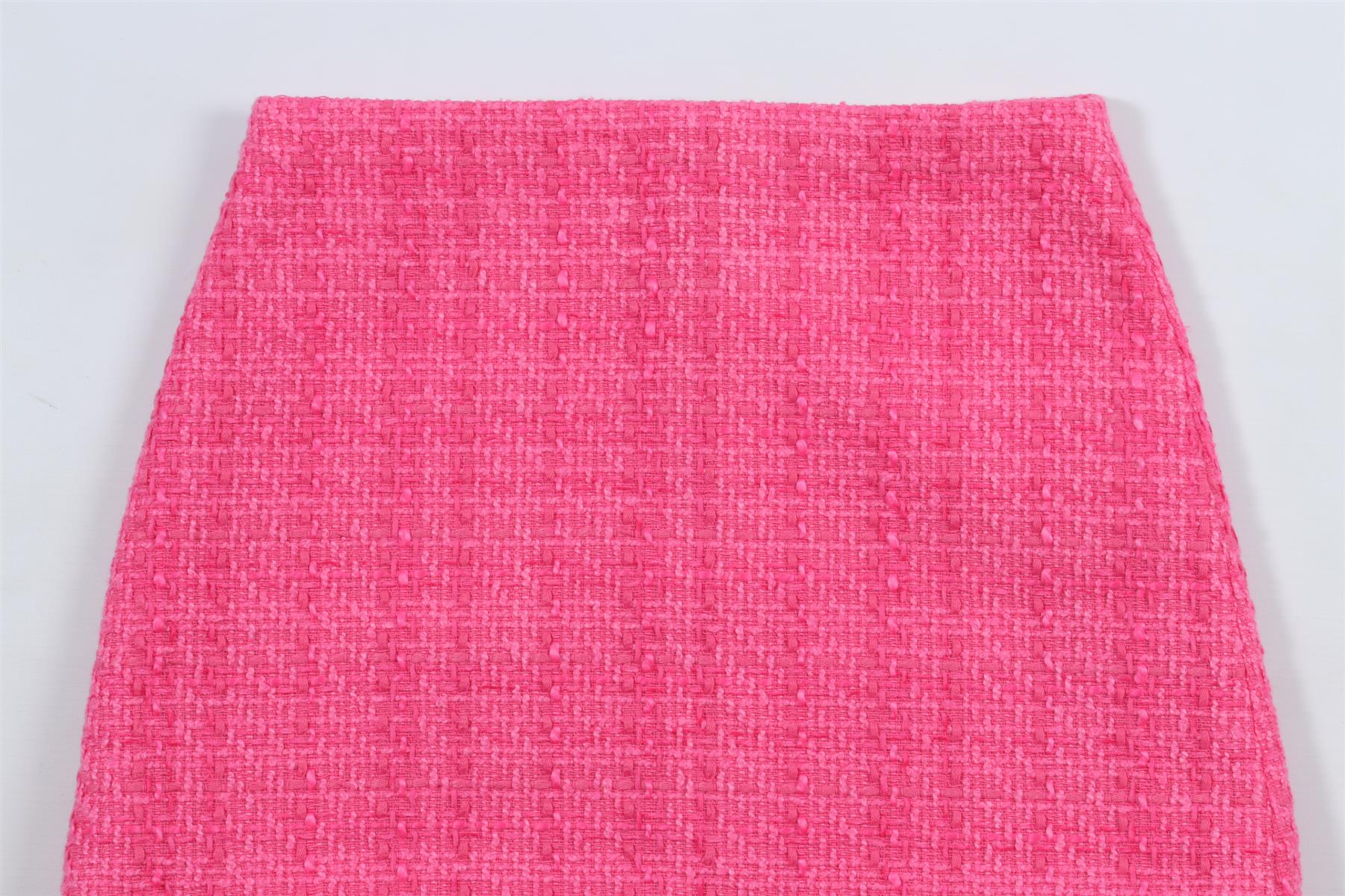 ALICE + OLIVIA PINK TWEED MINI SKIRT US 0 UK 4 - Image 3